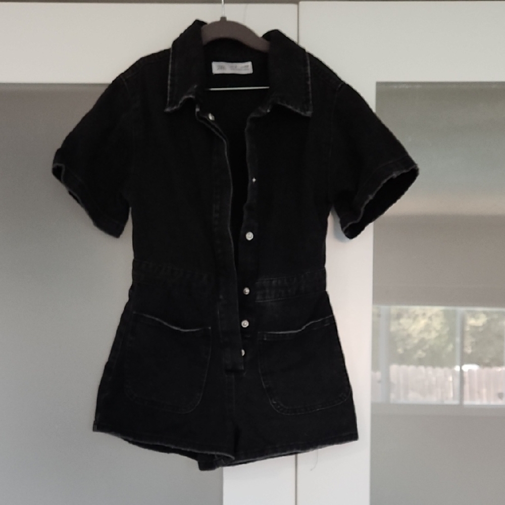 Zara Black Denim Kids Dress